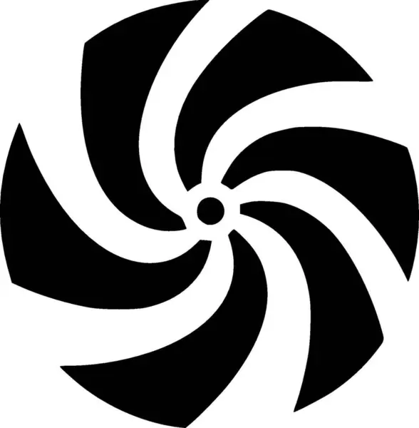 stock vector Wind spinner - minimalist and flat logo - vector illustration