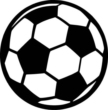 Futbol - minimalist ve basit siluet - vektör illüstrasyonu