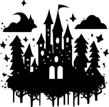 Magical - minimalist and simple silhouette - vector illustration clipart
