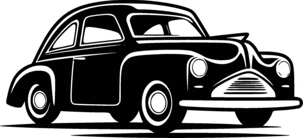 Samochód Czarno Biały Wektor Ilustracji — Wektor stockowy