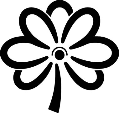 Daisy - minimalist ve düz logo - vektör illüstrasyonu