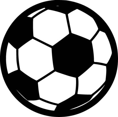 Futbol - minimalist ve basit siluet - vektör illüstrasyonu