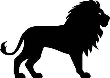 Lion - minimalist and flat logo - vector illustration clipart