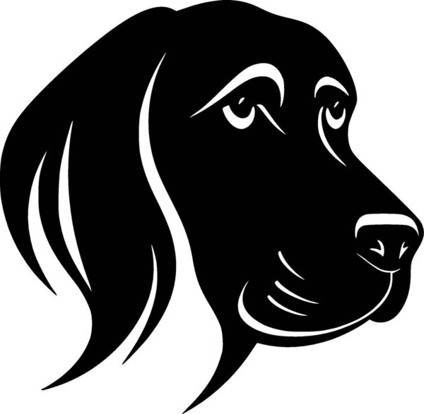 Dog - minimalist and flat logo - vector illustration