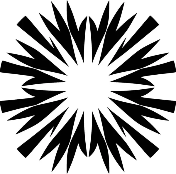 Esplosione Icona Isolata Bianco Nero Illustrazione Vettoriale — Vettoriale Stock