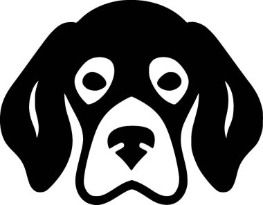 Dog - minimalist and flat logo - vector illustration clipart
