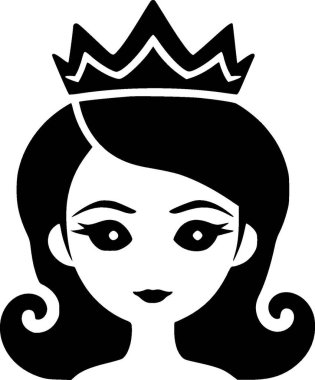 Prenses - yüksek kalite vektör logosu - t-shirt grafiği için ideal vektör çizimi