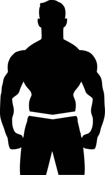 Gym Icône Isolée Noir Blanc Illustration Vectorielle — Image vectorielle