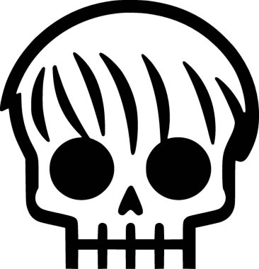 Death - minimalist and flat logo - vector illustration clipart