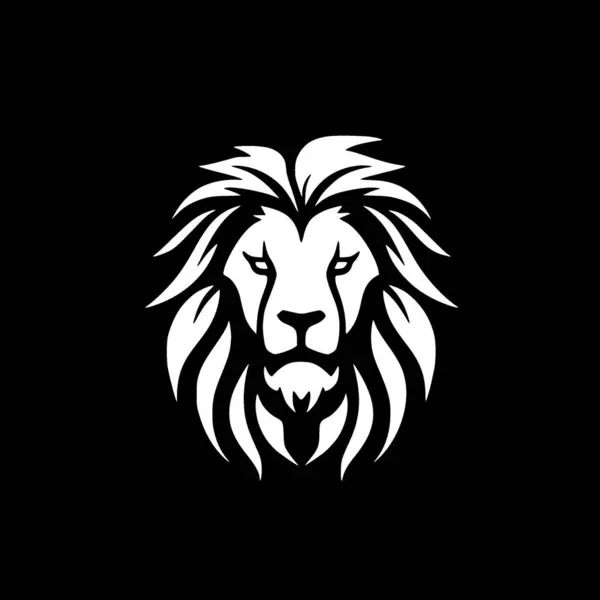 stock vector Lion - black and white vector illustration