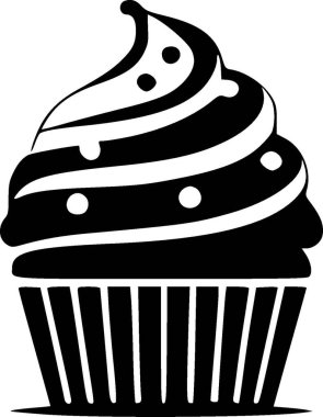 Cupcake - yüksek kaliteli vektör logosu - t-shirt grafiği için ideal vektör çizimi