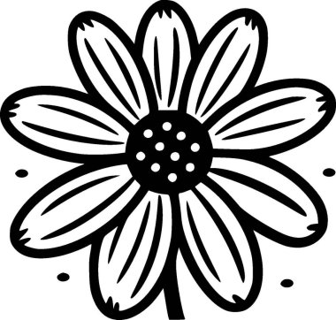 Daisy - yüksek kaliteli vektör logosu - t-shirt grafiği için ideal vektör çizimi