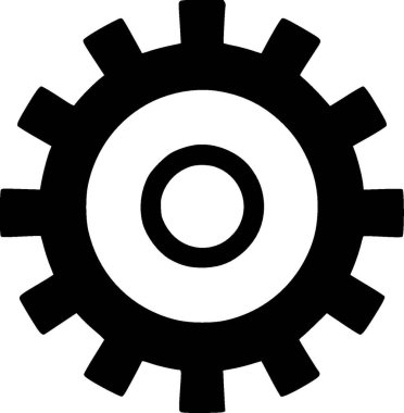 Gear - minimalist ve düz logo - vektör illüstrasyonu