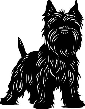 Scottish terrier - minimalist and simple silhouette - vector illustration clipart