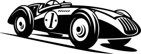 Racing Silhouette Minimalista Semplice Illustrazione Vettoriale — Vettoriale Stock
