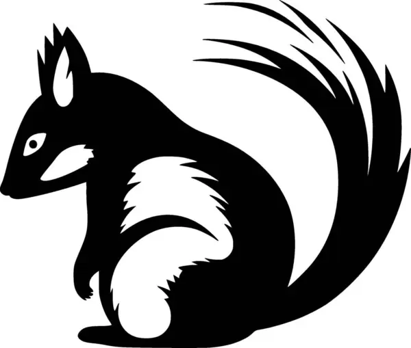 Skunk Minimalist Simple Silhouette Vector Illustration — Stock Vector