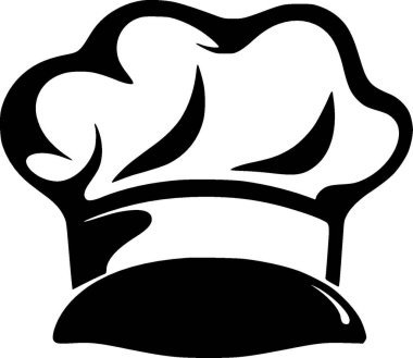 Chef hat - minimalist and simple silhouette - vector illustration clipart