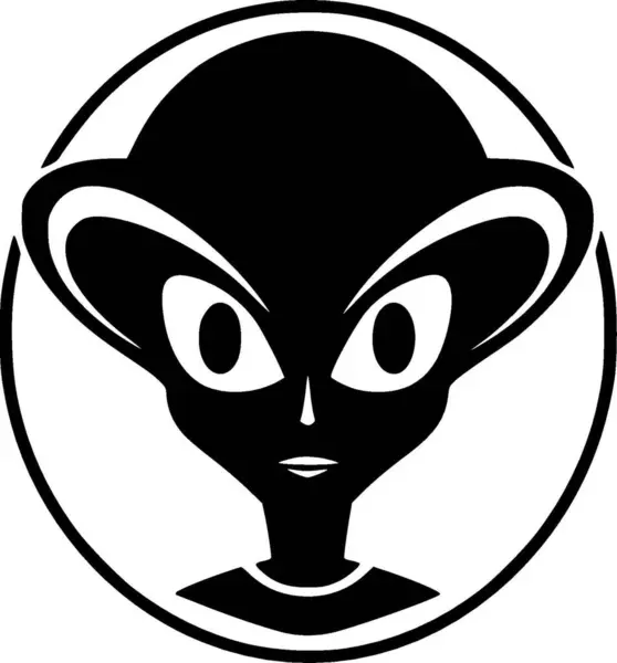 Alien Minimalistisches Und Flaches Logo Vektorillustration — Stockvektor