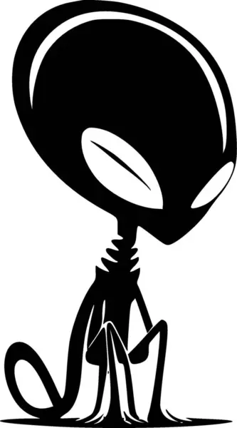 Інопланетянин Мінімалістичний Плоский Логотип Векторні Ілюстрації — стоковий вектор