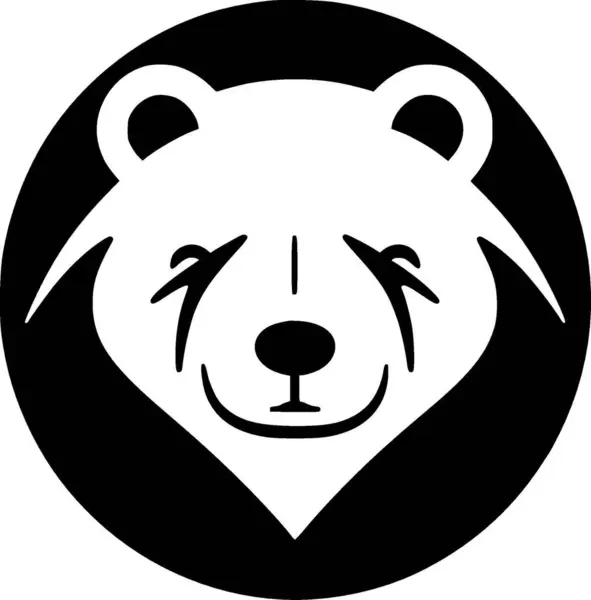 Ведмідь Мінімалістичний Плоский Логотип Векторні Ілюстрації — стоковий вектор