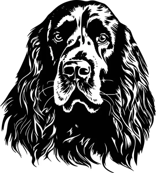 stock vector Cocker spaniel - minimalist and flat logo - vector illustration