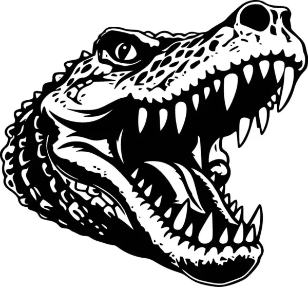 Крокодил Векторный Логотип Высокого Качества Векторная Иллюстрация Идеально Подходит Графики — стоковый вектор