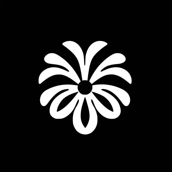 Kukka Minimalistinen Litteä Logo Vektorikuvaus — vektorikuva