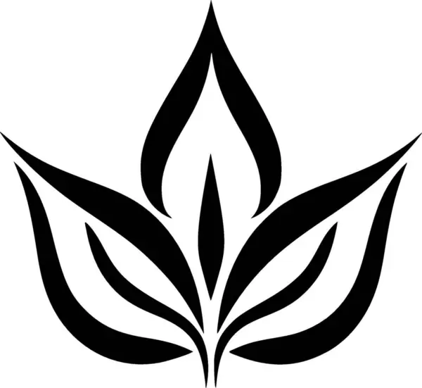 Fleur Logo Minimaliste Plat Illustration Vectorielle — Image vectorielle