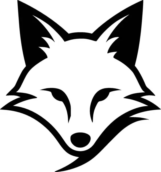 Fox Silhueta Minimalista Simples Ilustração Vetorial — Vetor de Stock