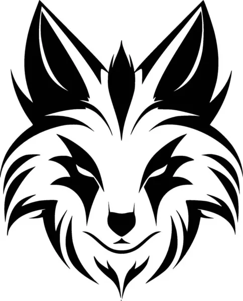 Fox Logo Minimalista Plano Ilustración Vectorial — Vector de stock