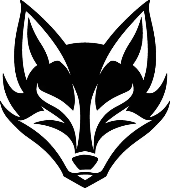 Fox Logotipo Minimalista Plana Ilustração Vetorial — Vetor de Stock