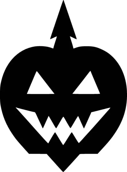 Halloween Icona Isolata Bianco Nero Illustrazione Vettoriale — Vettoriale Stock
