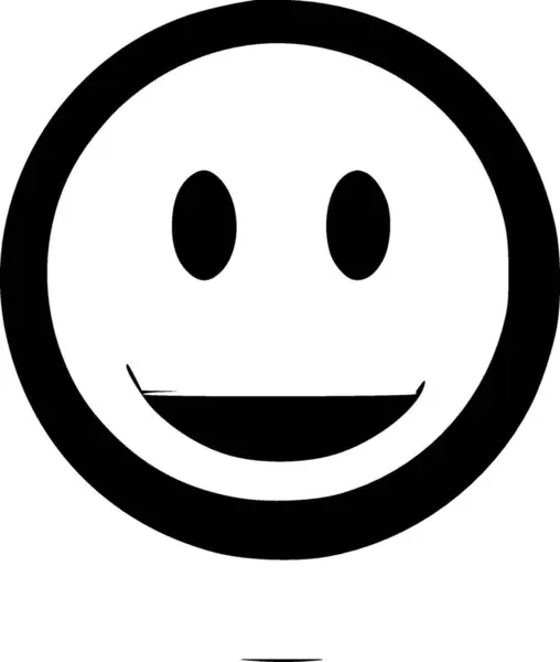 Iloinen Minimalistinen Litteä Logo Vektorikuvaus — vektorikuva