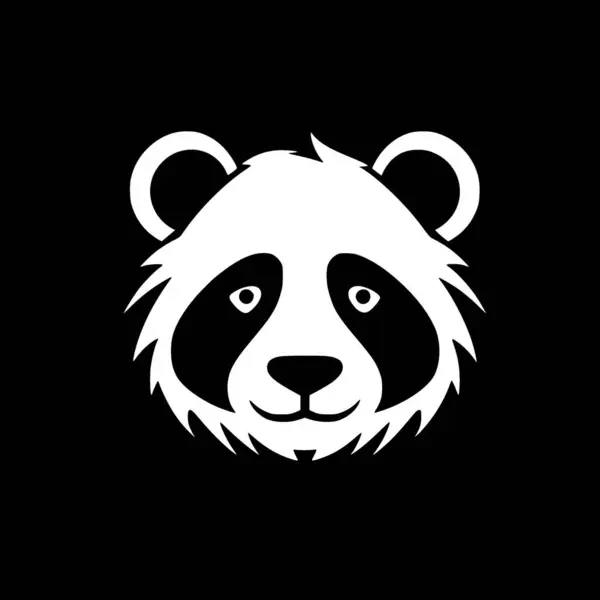 Panda Minimalistisk Fladt Logo Vektorillustration – Stock-vektor