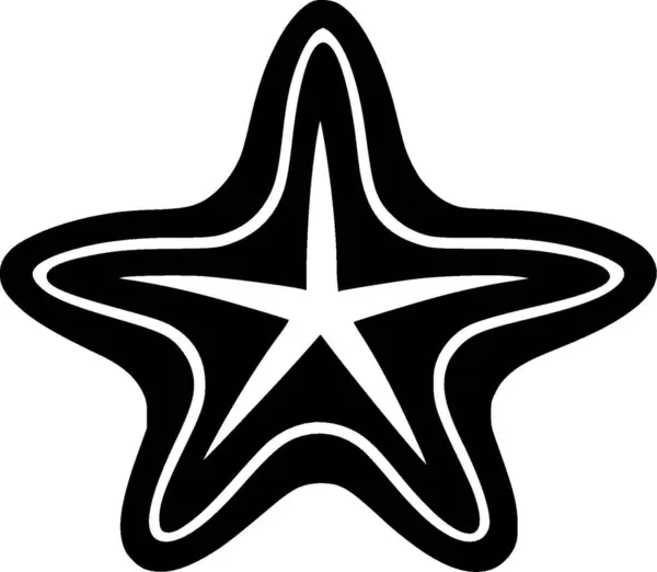 Søstjerner Minimalistisk Fladt Logo Vektorillustration – Stock-vektor