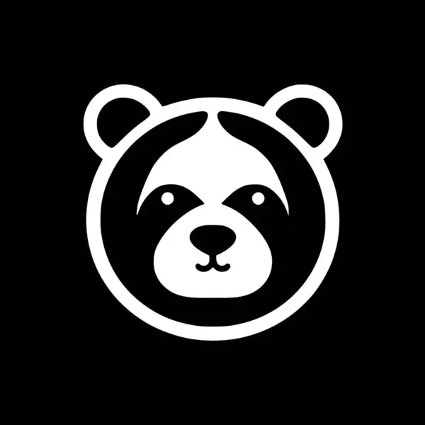 Ведмідь Чорно Біла Векторна Ілюстрація — стоковий вектор