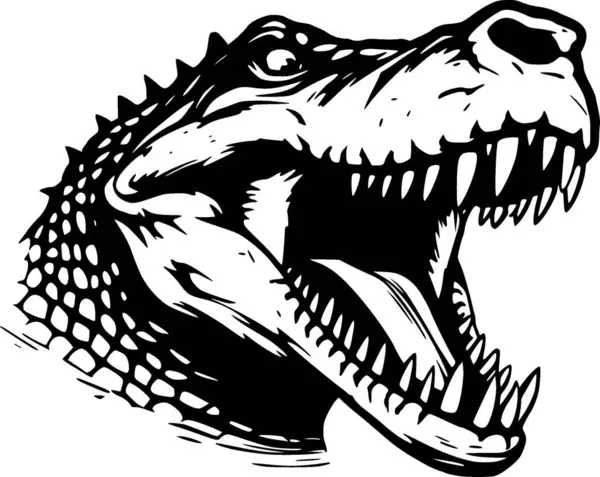 Крокодил Векторный Логотип Высокого Качества Векторная Иллюстрация Идеально Подходит Графики — стоковый вектор