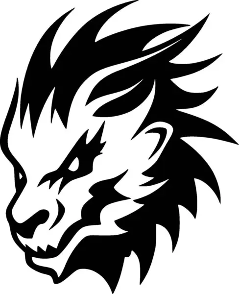 Dragon Korkealaatuinen Vektori Logo Vektori Kuva Ihanteellinen Paita Graafinen — vektorikuva