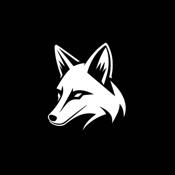 Fox Musta Valkoinen Vektori Kuva — vektorikuva