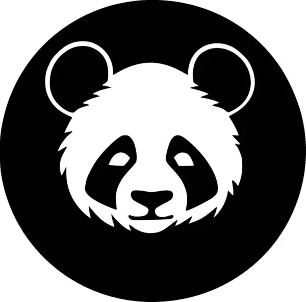 Панда Мінімалістичний Плоский Логотип Векторні Ілюстрації — стоковий вектор