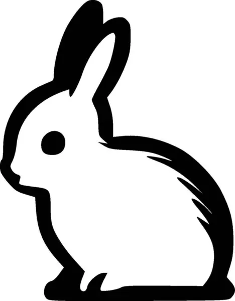 Kanin Minimalistisk Fladt Logo Vektorillustration – Stock-vektor