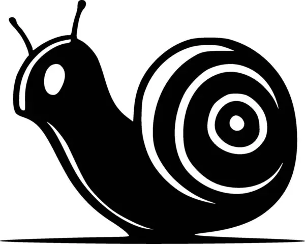 Snail Minimalistisk Och Enkel Siluett Vektor Illustration — Stock vektor