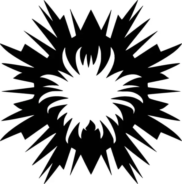 Räjähdys Musta Valkoinen Eristetty Kuvake Vektorikuvaus — vektorikuva
