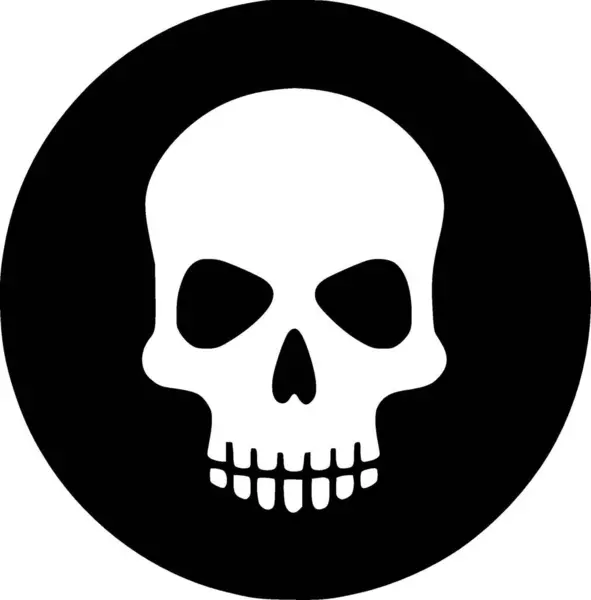 Stock vector Skull - minimalist and flat logo - vector illustration