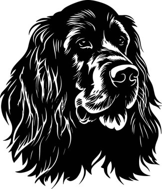 Cocker spaniel - minimalist ve düz logo - vektör illüstrasyonu