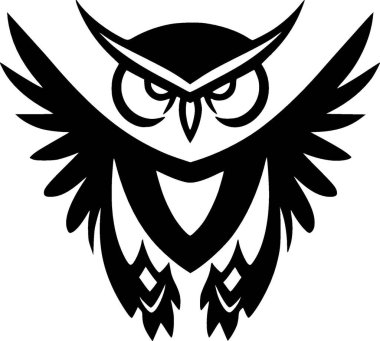 Owl - minimalist and simple silhouette - vector illustration clipart