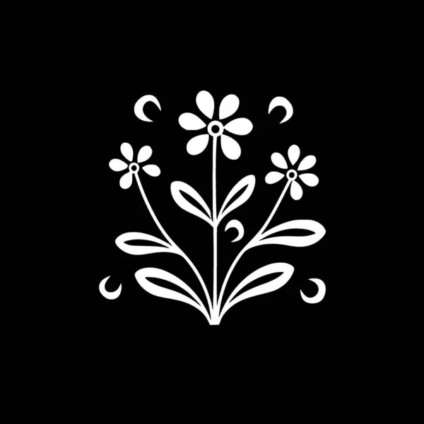 Flowers Minimalist Flat Logo Vector Illustration — Stock Vector