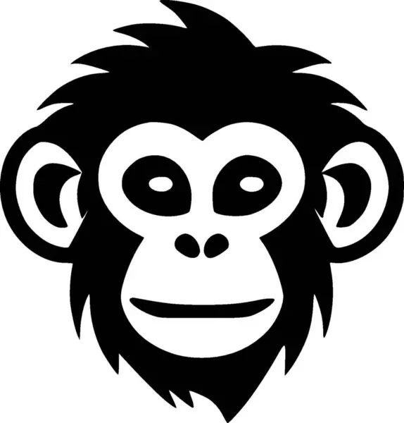 Scimmia Logo Vettoriale Alta Qualità Illustrazione Vettoriale Ideale Grafica Shirt — Vettoriale Stock