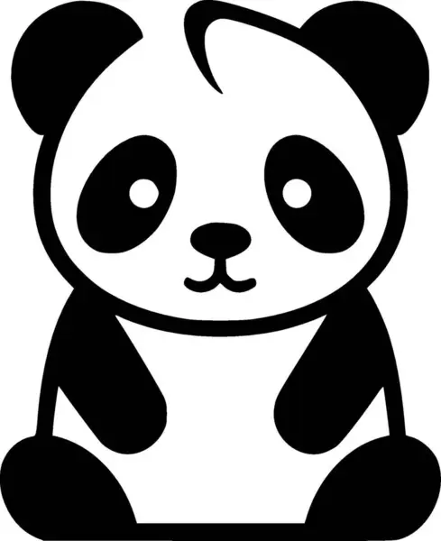 Panda Μινιμαλιστική Και Απλή Σιλουέτα Διανυσματική Απεικόνιση — Διανυσματικό Αρχείο