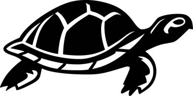 Turtle - minimalist and simple silhouette - vector illustration clipart